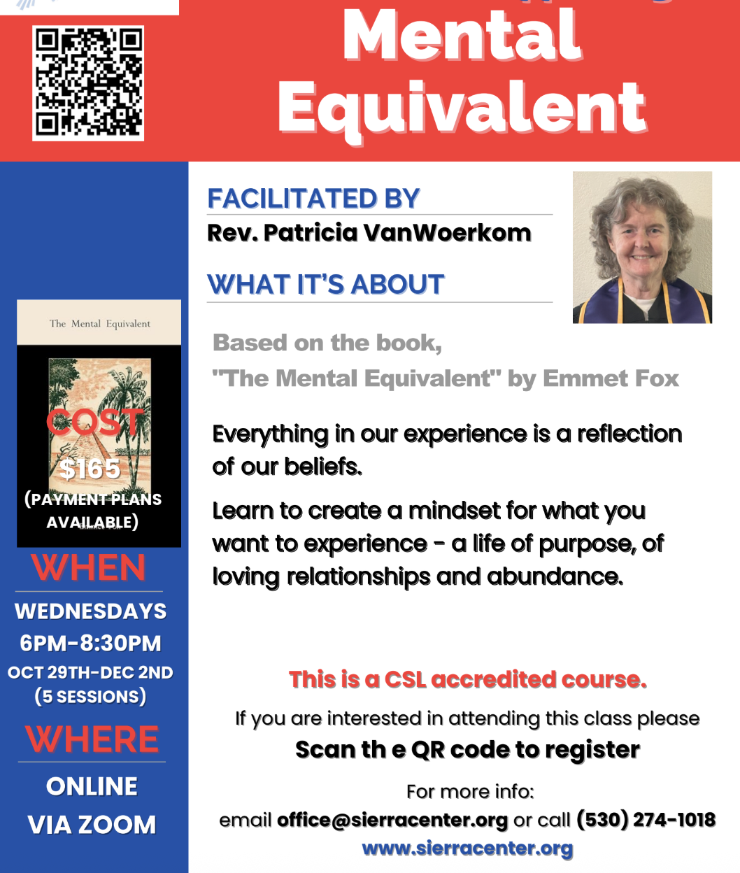 The Mental Equivalent class flyer The Mental Equivalent class flyer